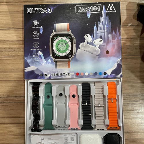 Ultra 3 Max101 Smart Watch 10-in-1 Combo